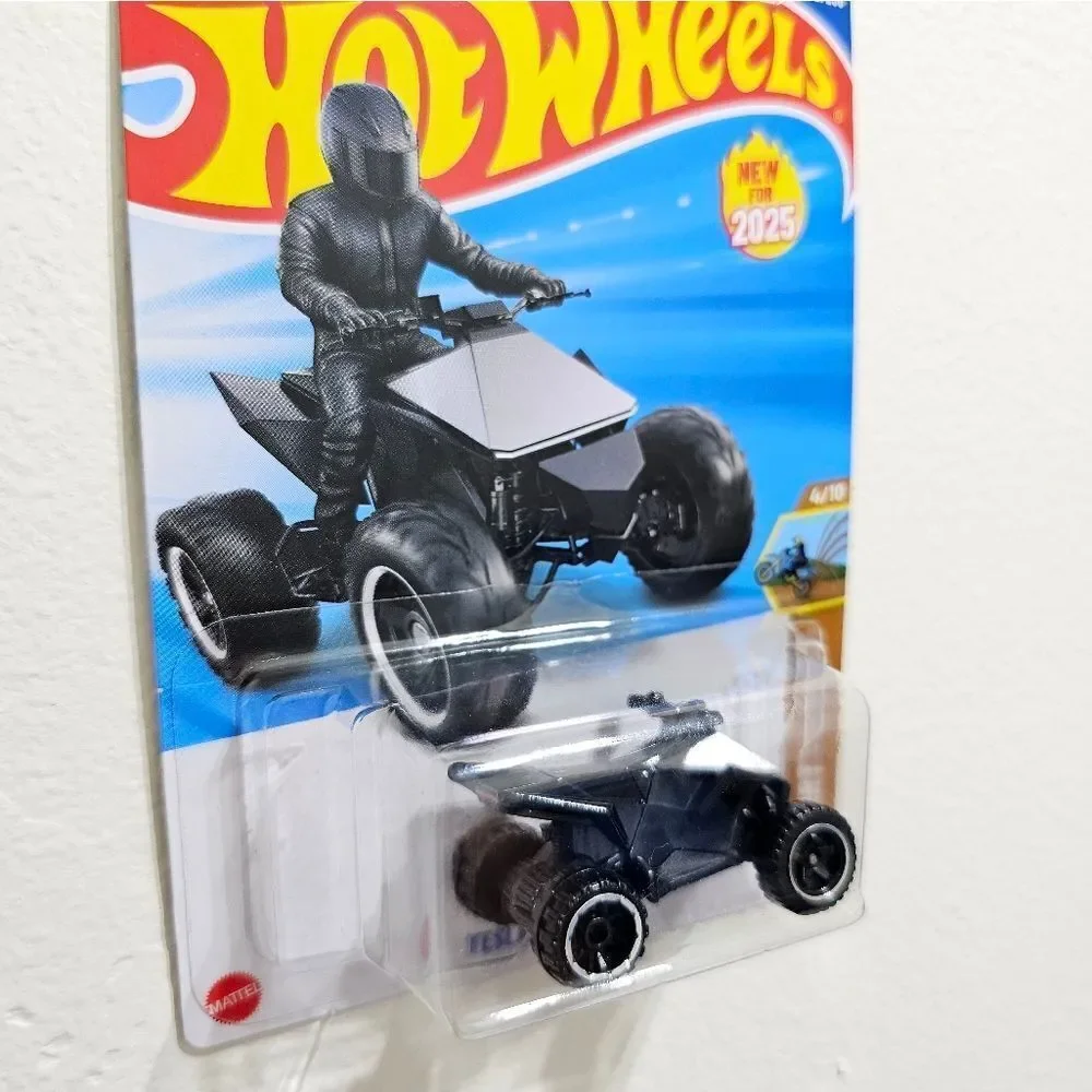 Hotwheels Silver Tesla Cyber Quad